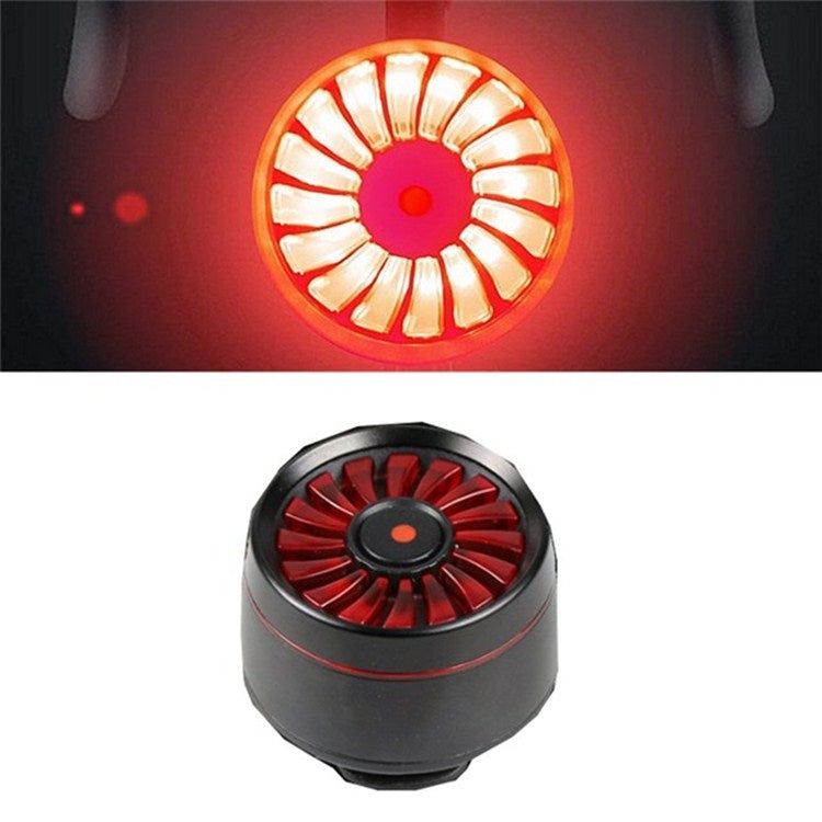 Bicycle Smart Sensor Brake Light USB Tail Light Warning Light(Black)
