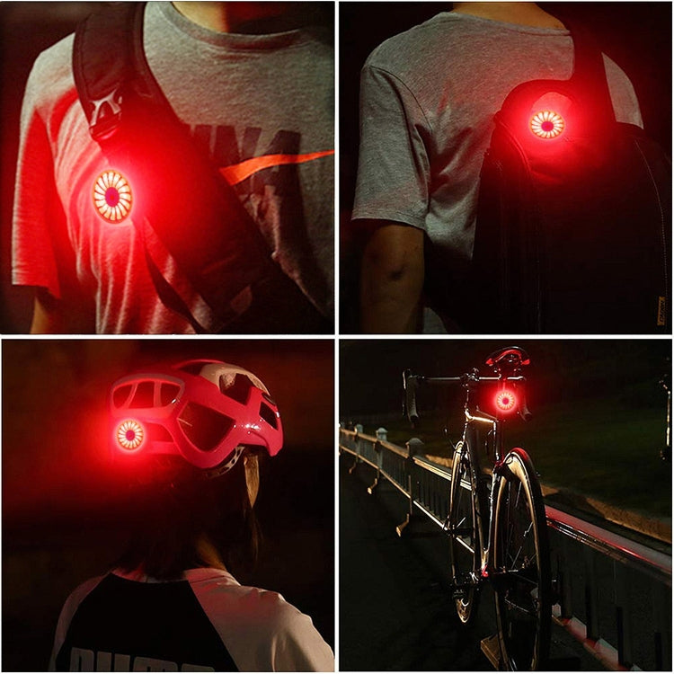 Bicycle Smart Sensor Brake Light USB Tail Light Warning Light(Blue)