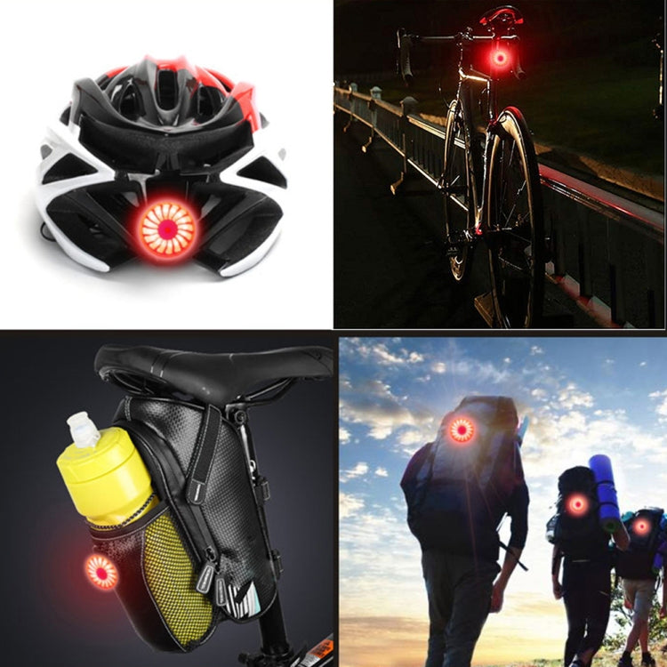 Bicycle Smart Sensor Brake Light USB Tail Light Warning Light(Titanium)