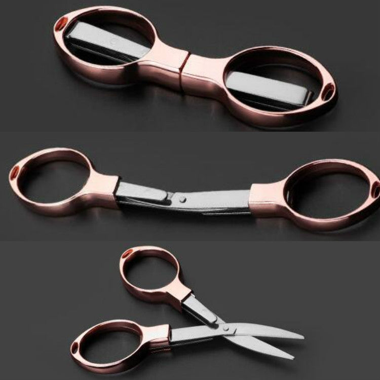 Fishing Special Scissors Foldable Stainless Steel Fishing Tackle, Style:Metal Handle, Color:Color Random Delivery