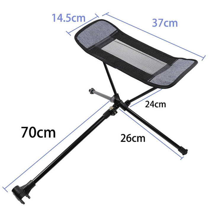 Outdoor Beach Chair Aluminum Alloy Ultra Light Camping Barbecue Fishing Portable Folding Back Chair(Folding Chair + Telescopic Tripod)