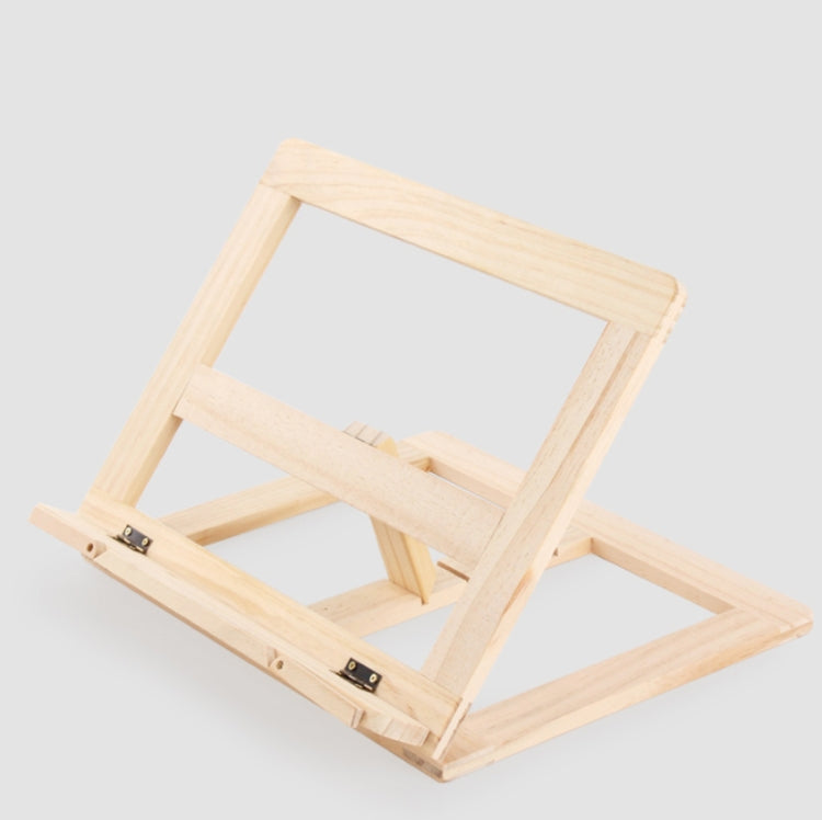 Wooden Reading Rack Children Notebook Stand Anti-myopia Book Stand, Colour: Log Wood Clip