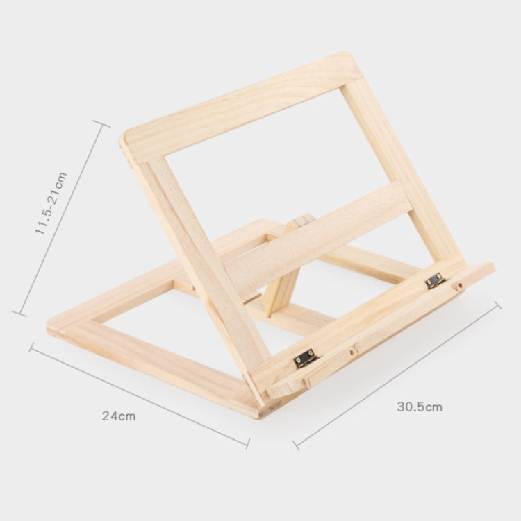 Wooden Reading Rack Children Notebook Stand Anti-myopia Book Stand, Colour: Log Wood Clip