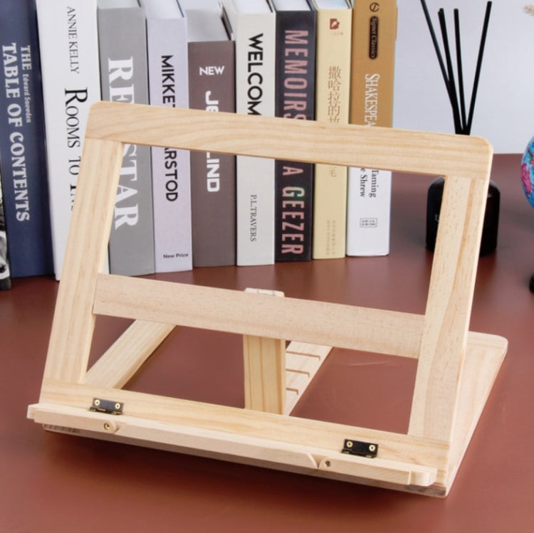 Wooden Reading Rack Children Notebook Stand Anti-myopia Book Stand, Colour: Log Wood Clip