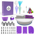 60 PCS/Set Cake Turntable Set Decorating Table Decorating Mouth Silicone Bag Baking DIY Combination