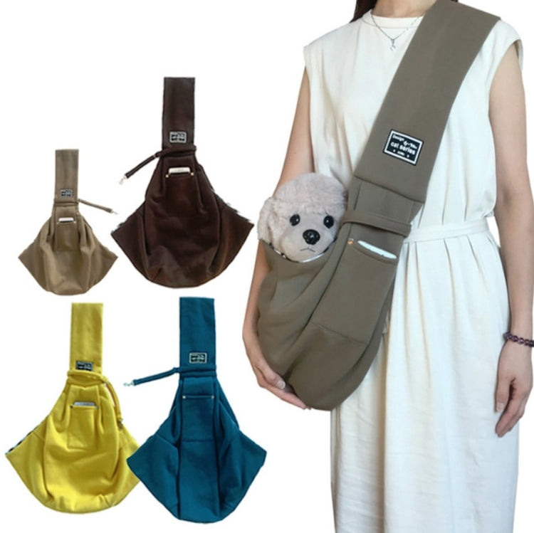 Pet Outing Carrier Bag Cotton Messenger Shoulder Bag, Colour: Blue