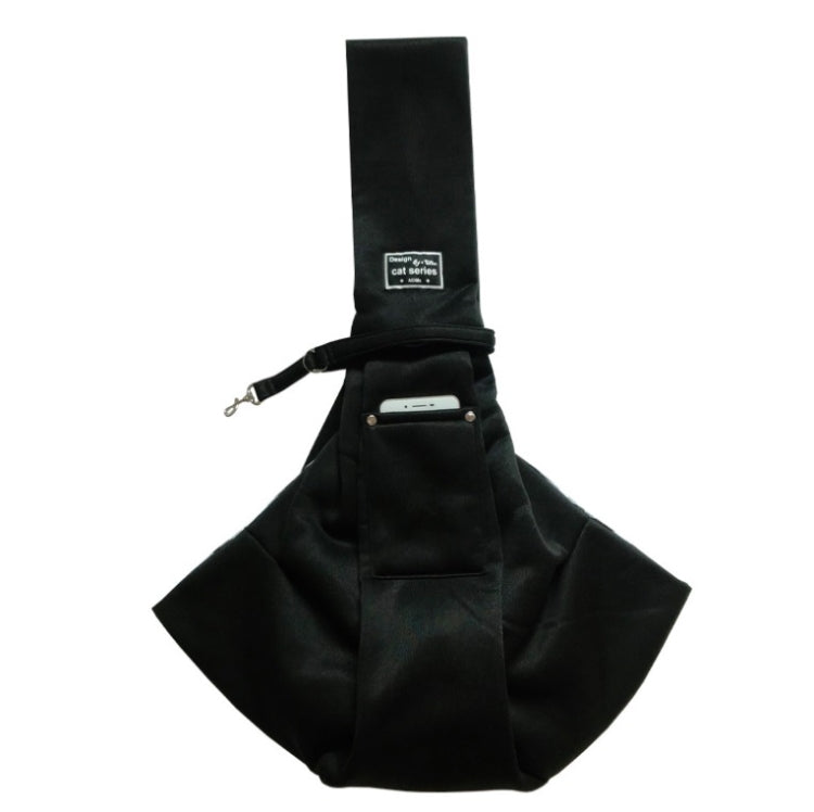 Pet Outing Carrier Bag Cotton Messenger Shoulder Bag, Colour: Black