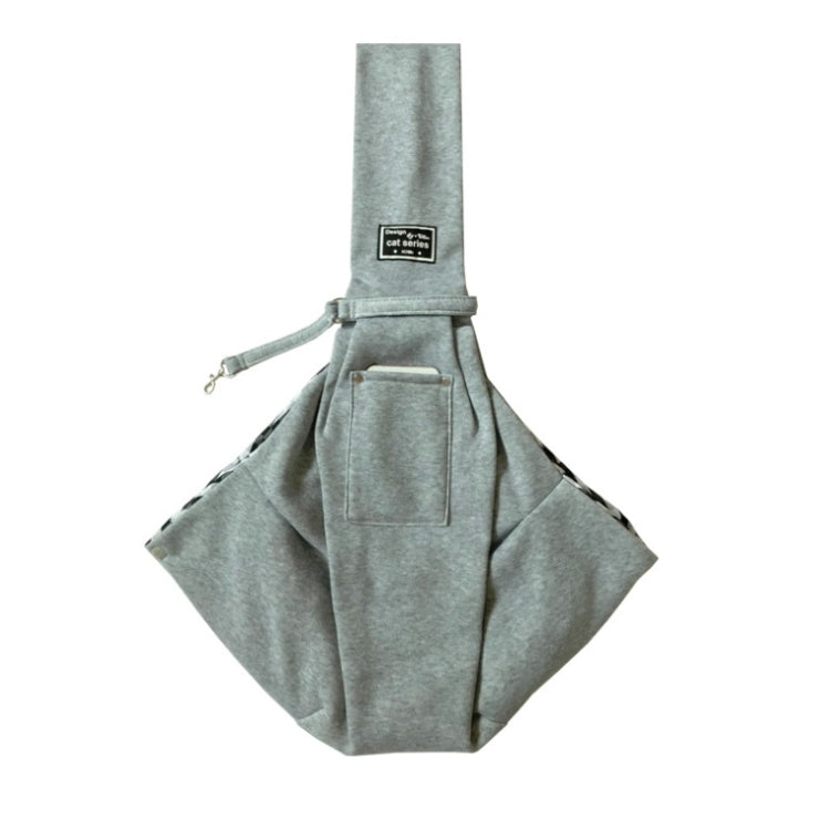 Pet Outing Carrier Bag Cotton Messenger Shoulder Bag, Colour: Gray