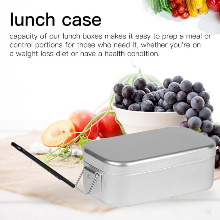 Outdoor Travel Camping Camping Lunch Box Portable Foldable Aluminum Lunch Box Retro Lunch Box Small, Style:Lunch Box And Steaming Rack