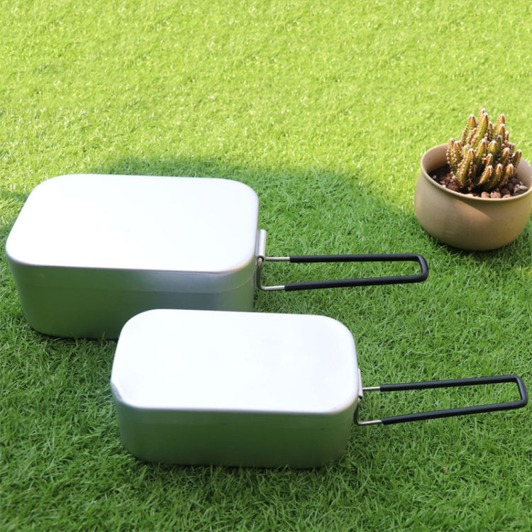 Outdoor Travel Camping Camping Lunch Box Portable Foldable Aluminum Lunch Box Retro Lunch Box Small, Style:Lunch Box And Steaming Rack And Folding Stove