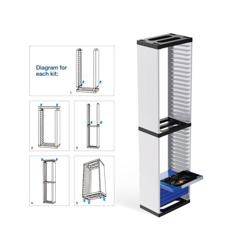 DOBE Console Game Cd Storage Rack Can Accommodate 36 Double-Layer Disc Racks For PS5
