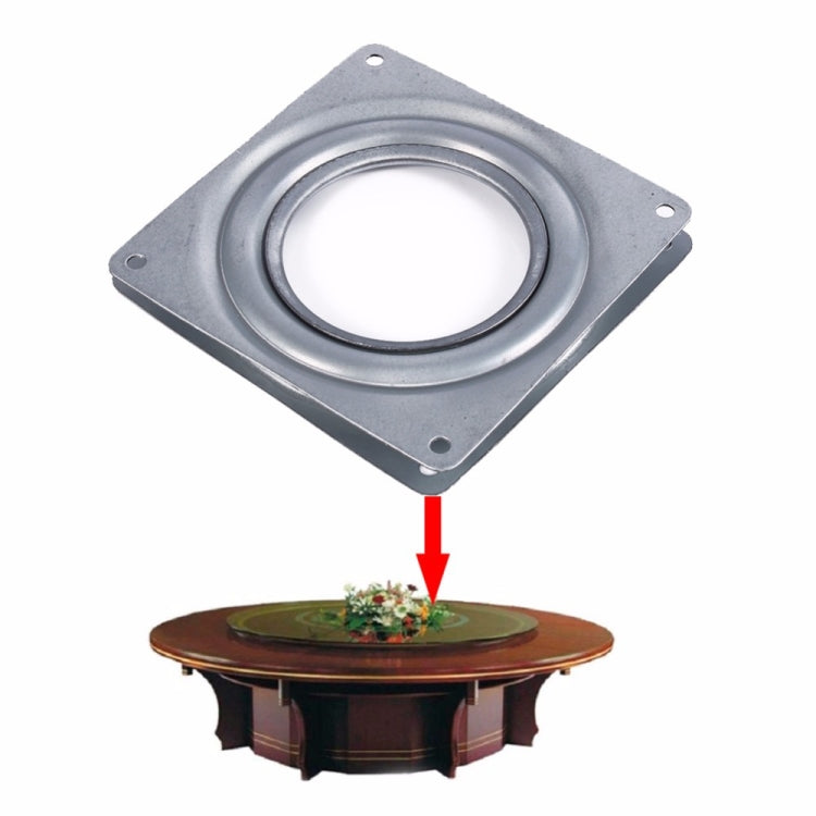 2pcs 3 inch Hollow Square Dining Table Turntable Furniture Hardware