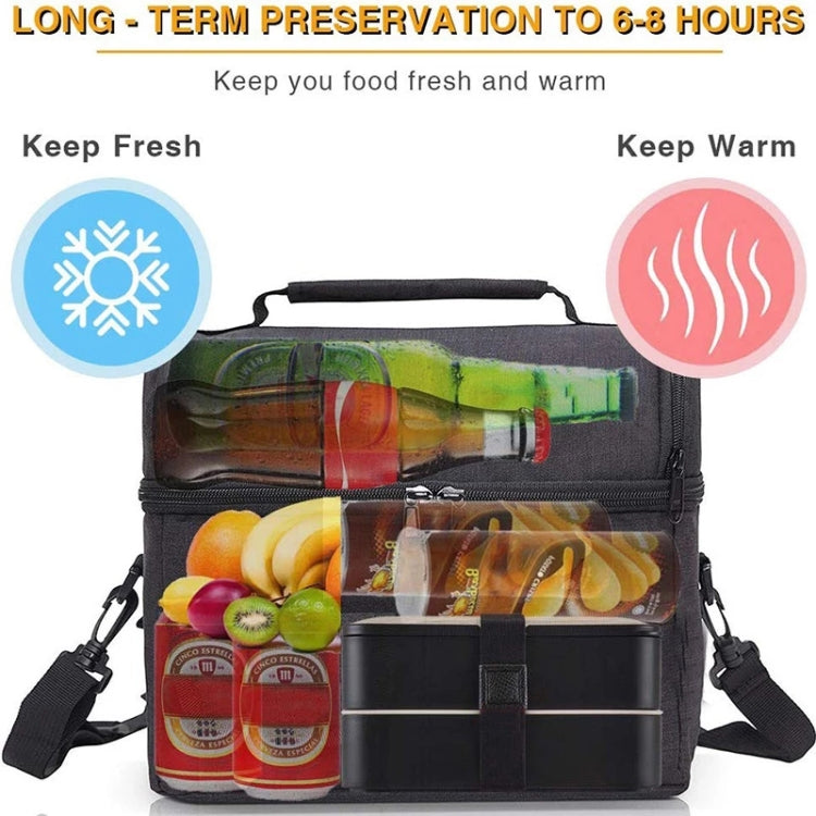 Lunch Bag Reusable Insulated Bag Multifunctional Waterproof Insulated Lunch Box(Black)