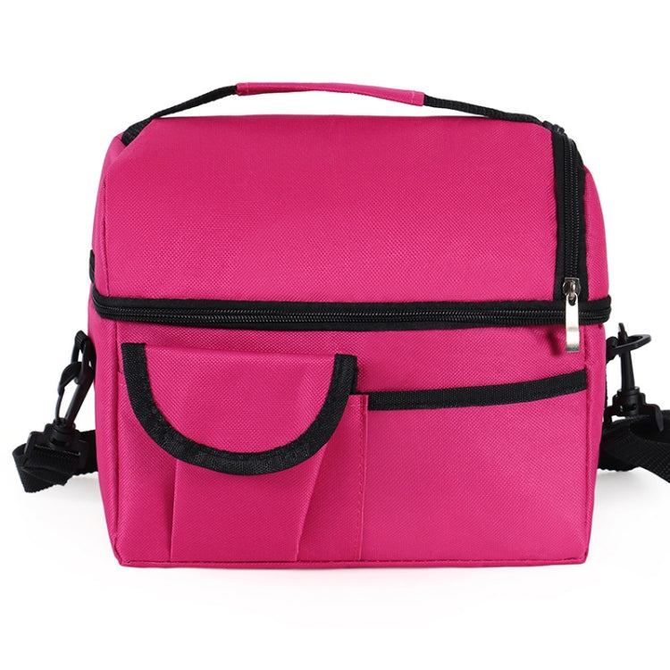 Lunch Bag Reusable Insulated Bag Multifunctional Waterproof Insulated Lunch Box(Rose red)
