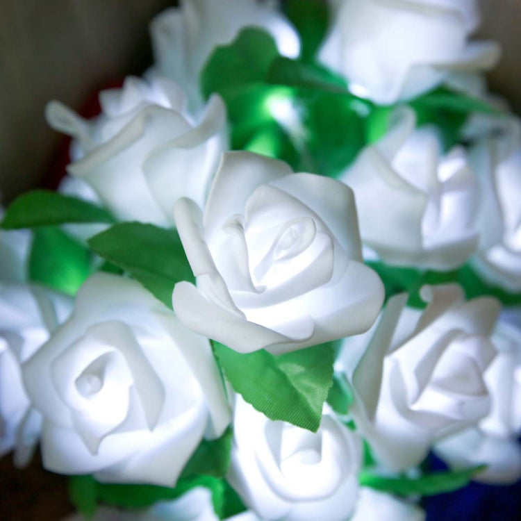 Rose Flower Battery Powered Fairy Lights Wedding Home Birthday Party Garland Decor String Lamp Warm White