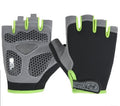 Cycling Shock Absorbing Anti-Slip Gloves Fitness Weight Lifting Training Half-finger Gloves, Size:L(Black+Green)