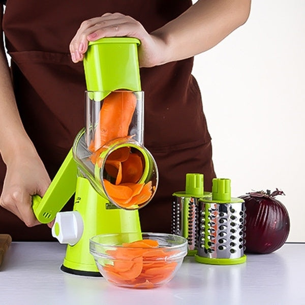 Multifunctional Manual Fruit Vegetable Slicer Cutter Carrot Potato Cutting Machine Stainless steel Blade Salad Chopper, Random Color Delivery