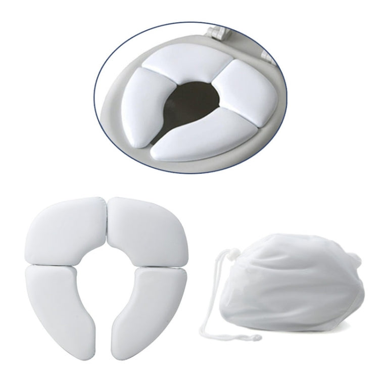 Soft Skin-Friendly Children Folding Potty Seat Cover Baby Travel Folding Padded Toilet Seat Toilet Training