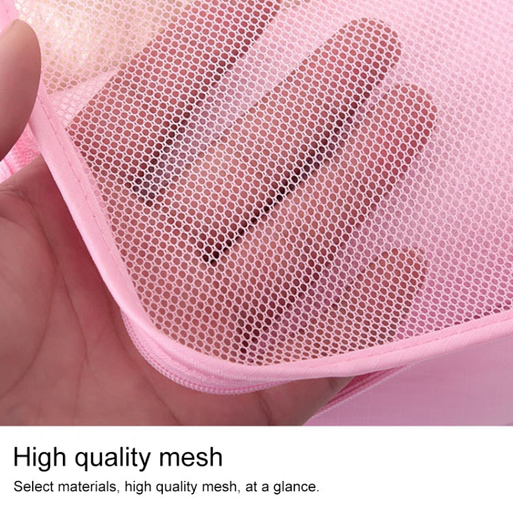 6 PCS/Set Travel Bag ClothesLuggage Organizer High Capacity Mesh Packing Cubes(Rose red)