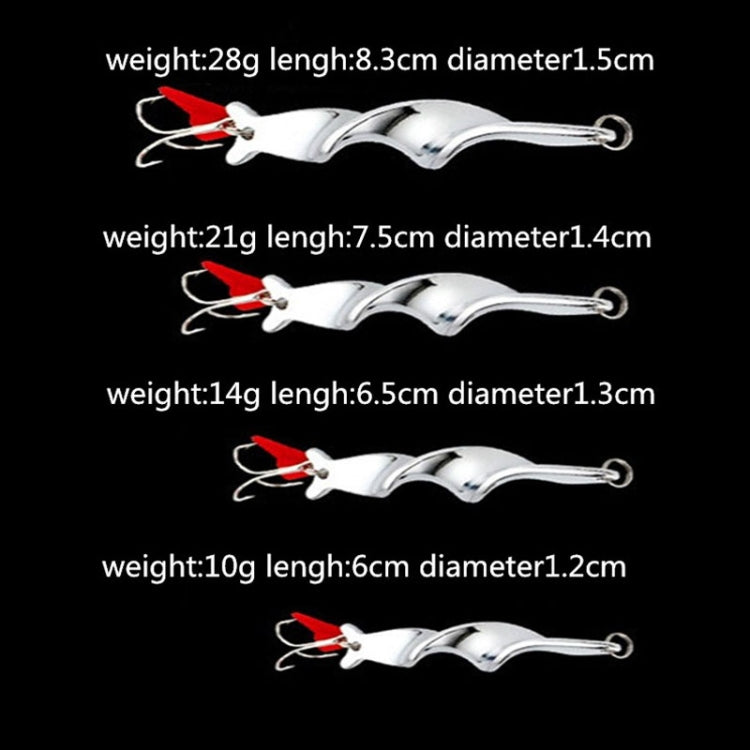 Rotating Metal Spinner Fishing Lure Hard Baits Fish Hook Tackle, Weight:14g
