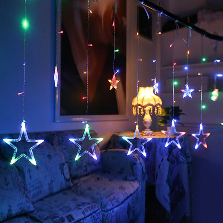 220V EU Plug LED Star Light Christmas lights Indoor/Outdoor Decorative Love Curtains Lamp For Holiday Wedding Party lighting(Warm White)