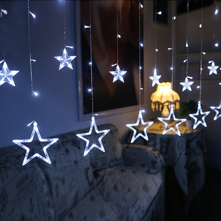 220V EU Plug LED Star Light Christmas lights Indoor/Outdoor Decorative Love Curtains Lamp For Holiday Wedding Party lighting(Warm White)