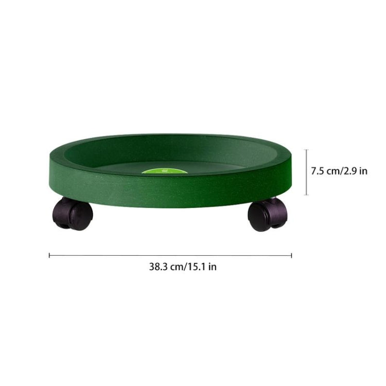 Universal Round Wheels Pot Tray Easy Moving Plant Pot Tray Garden Plate Plastic Stand(White)