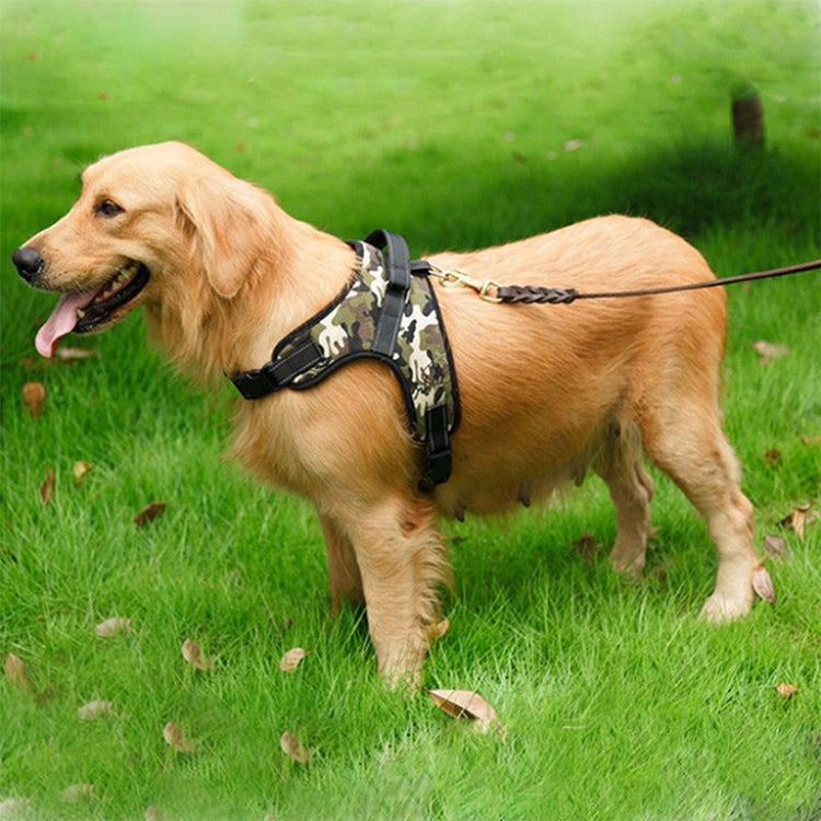 For Small Medium Large Dogs Pet Walking Chest Strap, Size:L(Black)
