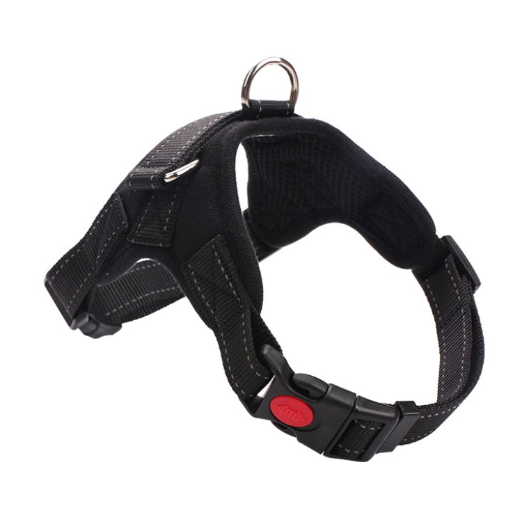 For Small Medium Large Dogs Pet Walking Chest Strap, Size:XL(Black)