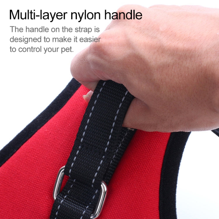 For Small Medium Large Dogs Pet Walking Chest Strap, Size:XL(Black)