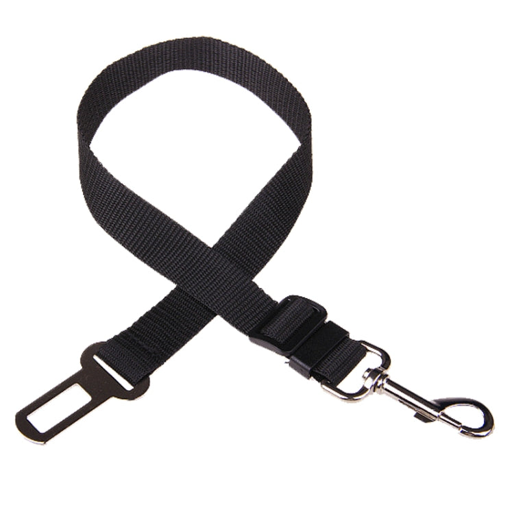Nylon Harness Leash Clip Pet Dog Car Seat Belt Security Belt(Black)
