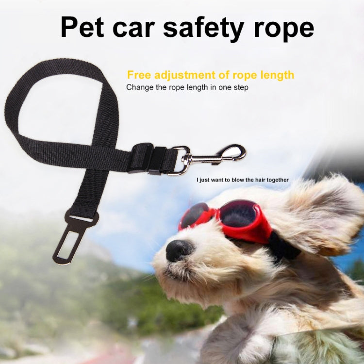 Nylon Harness Leash Clip Pet Dog Car Seat Belt Security Belt(Blue)