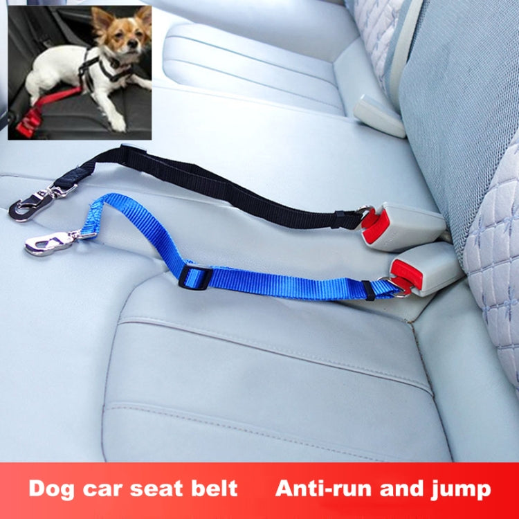 Nylon Harness Leash Clip Pet Dog Car Seat Belt Security Belt(Red)