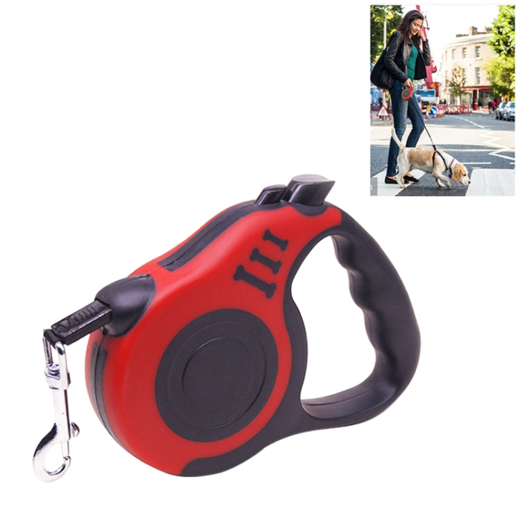 Retractable Dog Leash Automatic Flexible Dog Puppy Cat Traction Rope Belt Dog Leash for Small Medium Dogs Pet Products, Size:3m(Red)
