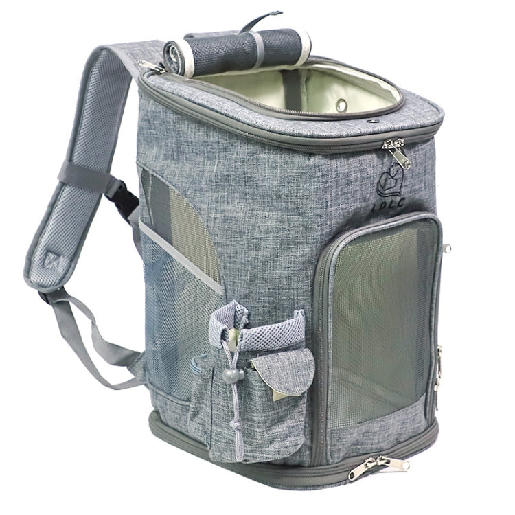 LDLC Pets Going Out Portable Foldable Breathable Backpack, Size:M(Light Gray)