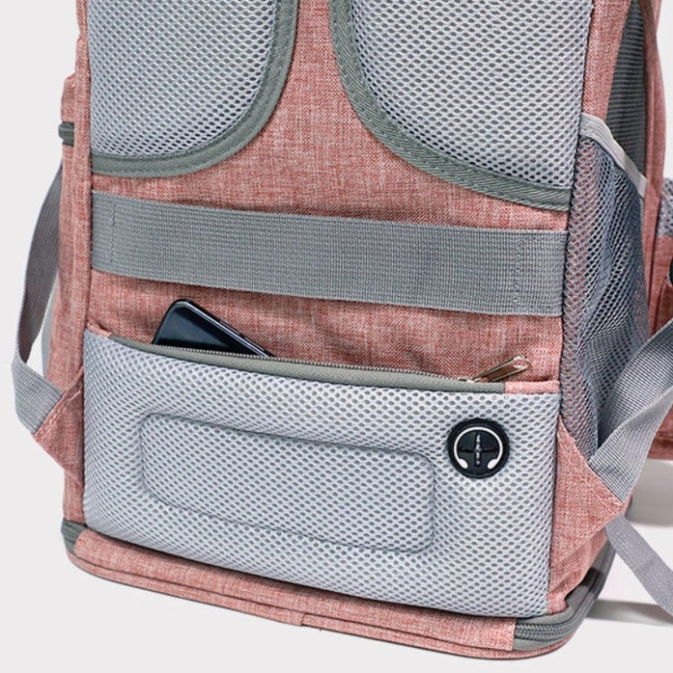 LDLC Pets Going Out Portable Foldable Breathable Backpack, Size:M(Ginger Yellow )