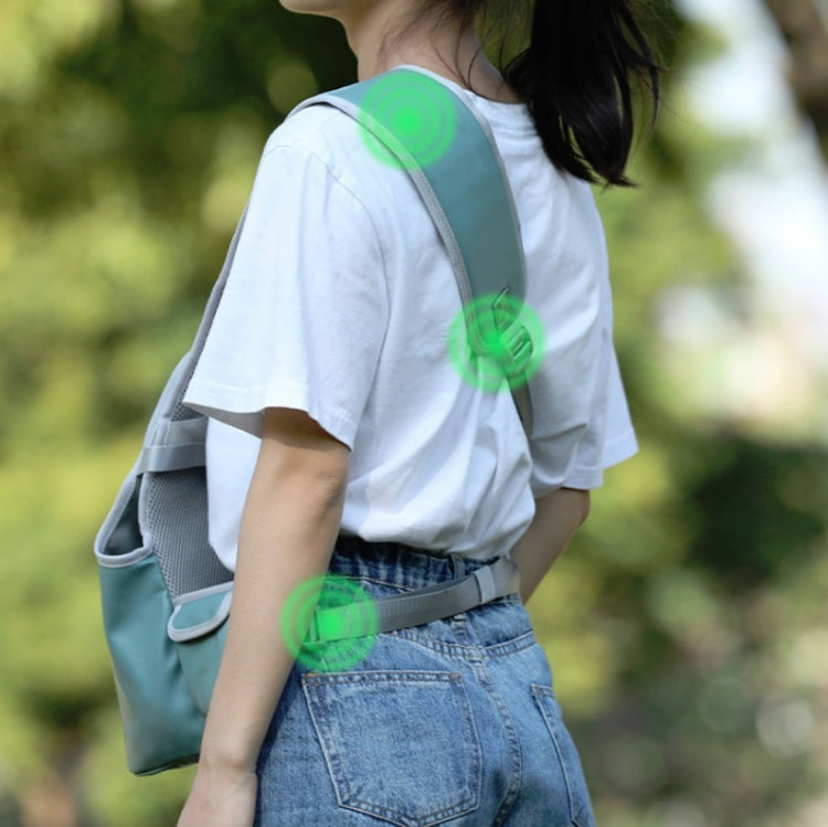 TAILUP Pets Carry Out Shoulder Bag Convenient Foldable Leather Chest Bag, Specification: S(Jean Blue)