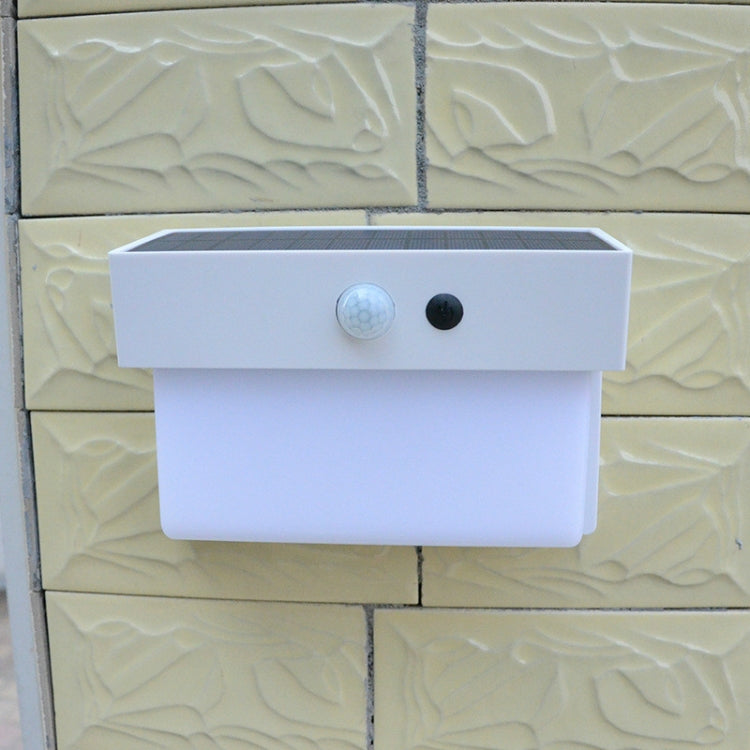 2.5W 50 LEDs Solar Landscape Light Outdoor Courtyard Light Control + Radar Sensing Wall Lamp(White)