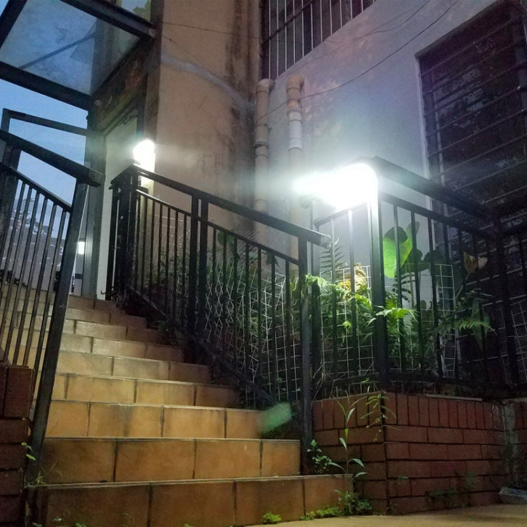 2.5W 50 LEDs Solar Landscape Light Outdoor Courtyard Light Control + Radar Sensing Wall Lamp(White)