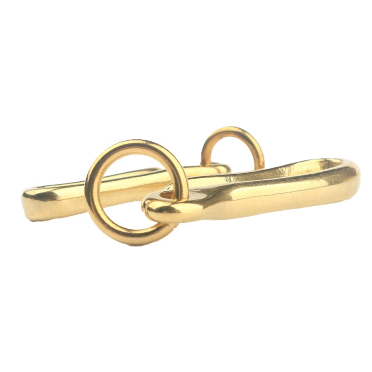Retro Solid Brass Key Chain Key Ring Belt U Hook Wallet Chain Fish Hook, Length:6cm without Copper Rin(Brass)