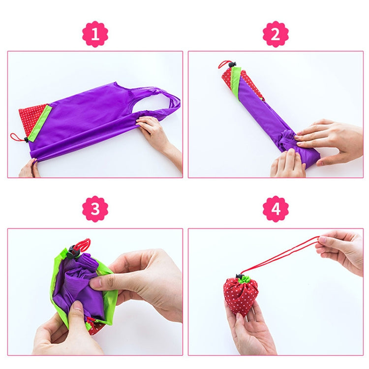 Creative Strawberry Shopping Reusable Folding Reusable Grocery Shopping Bag(Green)