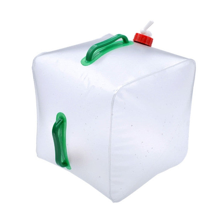 20L Outdoor Camping Folding Bucket Transparent Plastic Folding Water Bag