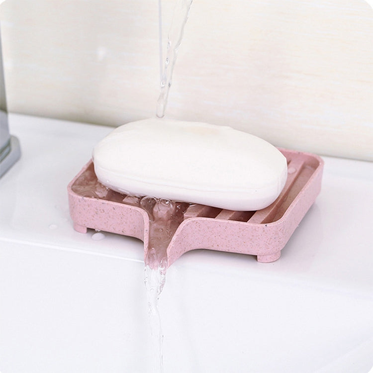 Plastic Soap Dish Storage Box(Blue)