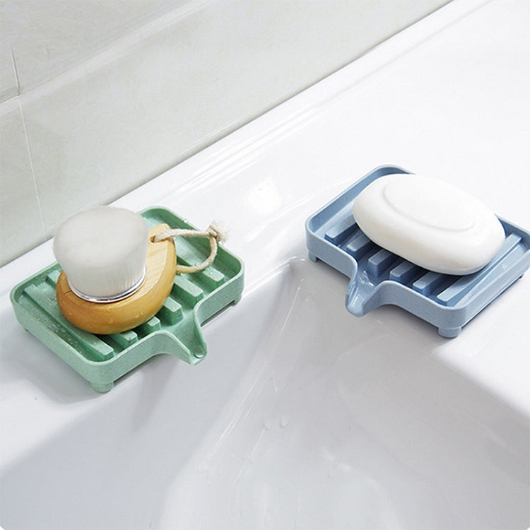 Plastic Soap Dish Storage Box(Blue)