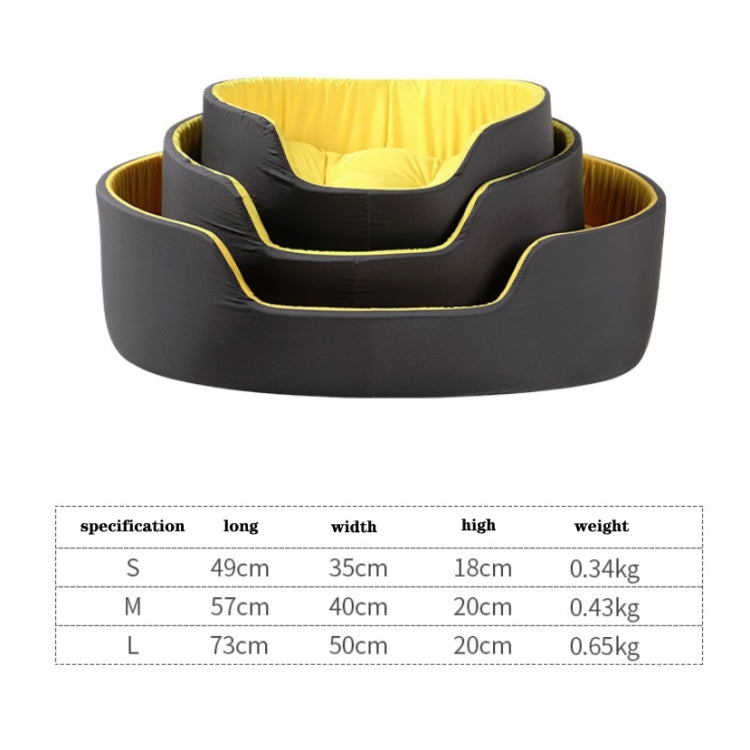 Two-Color Washable Comfortable Pet Nest with Cushion, Size:M 57x40x20cm