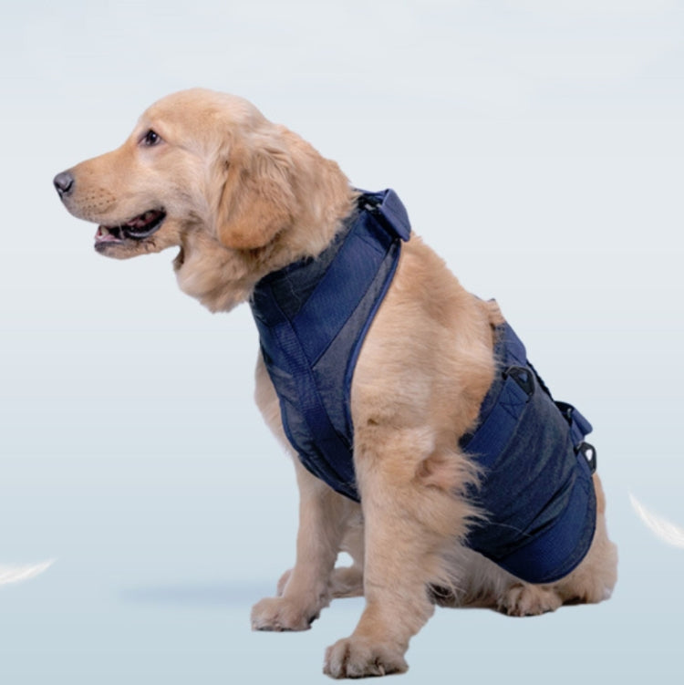 Pet Leash Senior Dogs Walking Aids Chest Harness, Size: S(Dark Blue)