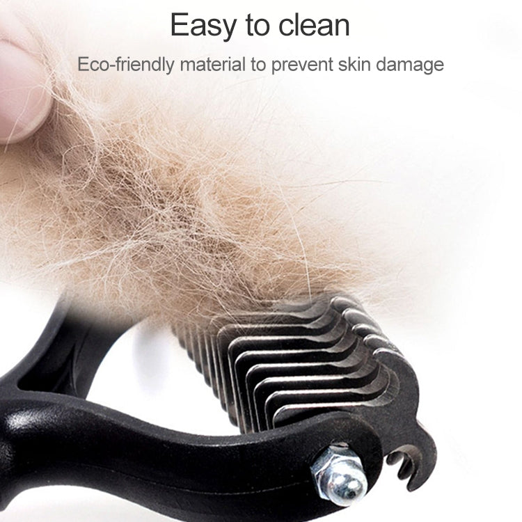 Fur Hair Grooming Hair Shedding Tool Brush for Dog Pet Cat(Blue)