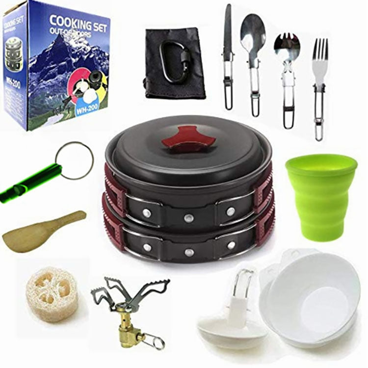 Camping cookware Outdoor cookware set(Red)