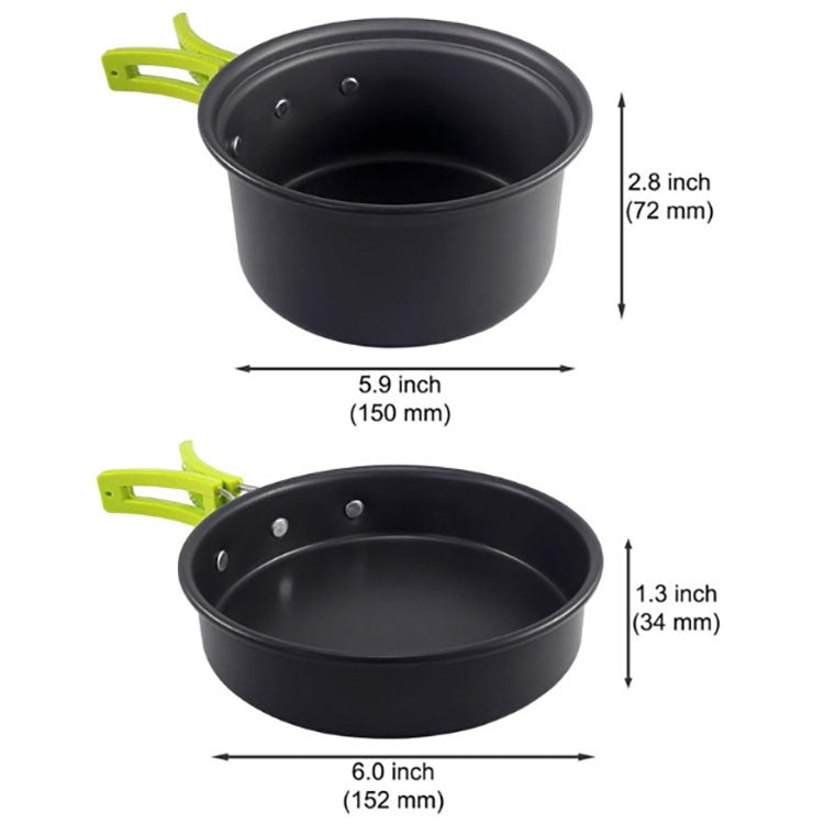 Camping cookware Outdoor cookware set(Red)