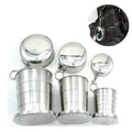 Stainless Steel Camping Folding Cup Traveling Outdoor Camping Hiking Mug Portable Collapsible Cup S 60ML